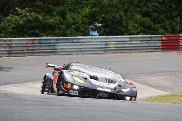 Pole Position 84 Mirko Bortolotti ITA Luca Engstler GER Patric Niederhauser CHF , Lamborghini Huracan GT3 EVO2, Team Abt Sportsline GER GER, Motorsport, 54 ADAC Ravenol 24H Rennen Nuerburgring 2025, Top Qualifying, Friday, Nuerburg, 15 05 2026 GER, Motorsport, 54 ADAC Ravenol 24H Rennen Nuerburgring 2025, Top Qualifying, Friday, Nuerburg, 15 05 2026 Nuerburg Copyright: xEibner-Pressefoto JuergenxAugstx EP_JAT