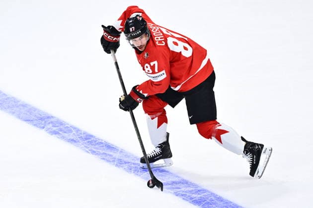 Sidney Crosby of Canada in action during the IIHF World Championship, WM, Weltmeisterschaft Group B match Canada vs Sweden on May 15, 2026, Fribourg, Switzerland. (CTKxPhoto RadekxPetrasek) CTKPhotoP2026051506363  CTKPhotoP2026051506363