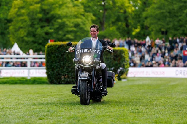 HAMBURG Al Shira aa 95 German Jumping and Dressage DERBY 2026, HAMBURG Al Shira aa 95 German Jumping and Dressage DERBY 2026 SIMPSON David IRL Winner Prize Harley Davidson Motorcycle Prize giving ceremony Al Shira aa Derby Tour Dreame presents CSI4 2nd qualifier for the German Jumping Derby, Int jumping competition against the clock 1,50m Hamburg, Jenischpark, Derby Park Klein Flottbek 15 May 2026
