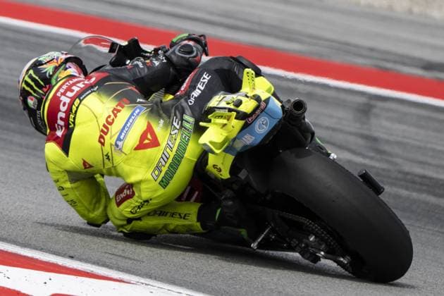 RECORD DATE NOT STATED MotoGP, 6th round of the World Championship, WM, Weltmeisterschaft in Catalonia Barcelona Barcelona (Spain), 15 05 2026 - Franco Morbidelli (21), rider for the Pertamina Enduro VR46 Racing Team, during practice for the 6th round of the MotoGP World Championship, Catalan Grand Prix, Barcelona Spain; Catalonia Spain Copyright: xJoaquimxGalantex
