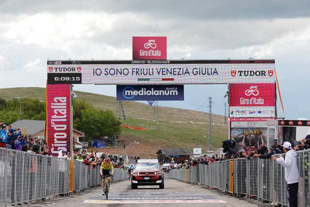Denmark™s Jonas Vingegaard Hansen of Team Visma Lease A Bike winner stage during Stage 7 of the Giro d™Italia, from Formia to Blockhaus, Italy, Friday, May 15, 2026.  Copyright: xGianxMattiaxD™Alberto LaPressex