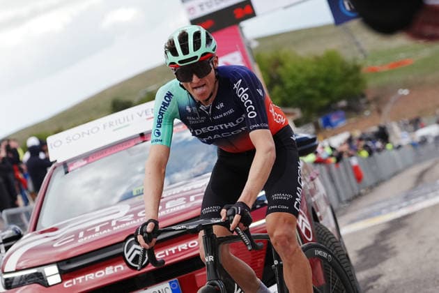 Austria™s Felix Gall of Decathlon CMA CGM Team secon during Stage 7 of the Giro d™Italia, from Formia to Blockhaus, Italy, Friday, May 15, 2026.  Copyright: xGianxMattiaxD™Alberto LaPressex