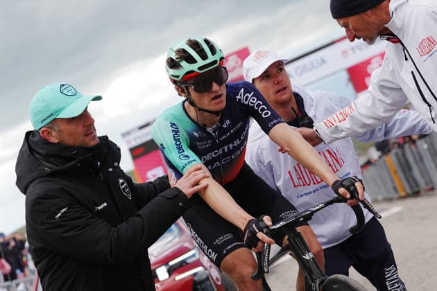 Austria™s Felix Gall of Decathlon CMA CGM Team secon during Stage 7 of the Giro d™Italia, from Formia to Blockhaus, Italy, Friday, May 15, 2026.  Copyright: xGianxMattiaxD™Alberto LaPressex