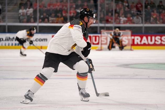 ZURICH, ZURICH - MAY 15: Maximilian Kastner of Germany during the 2026 IIHF World Championship, WM, Weltmeisterschaft Group A match between Finland and Germany at Swiss Life Arena on May 15, 2026 in Zurich, Zurich, Switzerland. Copyright: xLivioxBaeriswylx xSPPx Sportspressphoto_SPR147027