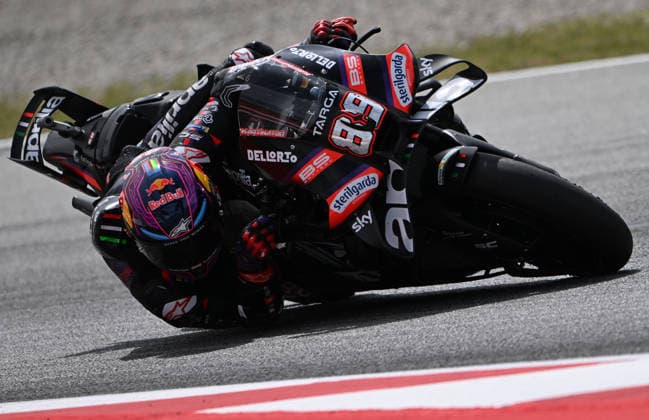 Ahead of Catalan MotoGP in Barcelona BARCELONA, SPAIN - MAY 15: Jorge Martin of Aprilia Racing takes part in the free practice session ahead of Catalan MotoGP, the 6th leg of the 2026 MotoGP World Championship, WM, Weltmeisterschaft at the Circuit de Barcelona-Catalunya in Barcelona, Spain on May 15, 2026. Burak Akbulut Anadolu Barcelona Spain. Editorial use only. Please get in touch for any other usage.  Copyright: x2026xAnadoluxBurakxAkbulutx