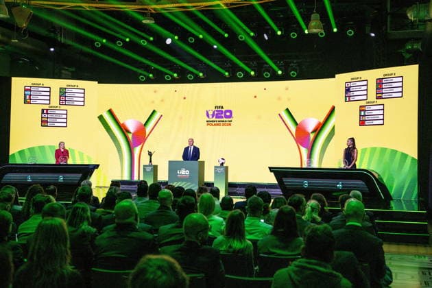 LODZ 15.05.2026 LOSOWANIE GRUP MISTRZOSTW SWIATA FIFA U-20 KOBIET 2026 --- GROUP STAGE DRAW WOMEN S WORLD CUP FIFA U-20 2026 N Z SCENA LOSOWANIA DRAW FOT.PAWEL PIOTROWKSKI 400MM NEWSPIX.PL --- newspix.pl 