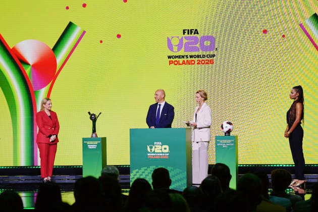 15.05.2026 LODZ, EC1 , PILKA NOZNA KOBIET ( WOMEN S FOOTBALL) LOSOWANIE GRUP FIFA MISTRZOSTWA SWIATA KOBIET 2026 U-20 NZ. LOSOWANIE NINA PATALON LAURA GEORGES FOTO RADOSLAW JOZWIAK CYFRASPORT NEWSPIX.PL --- Newspix.pl  RA2_7557
