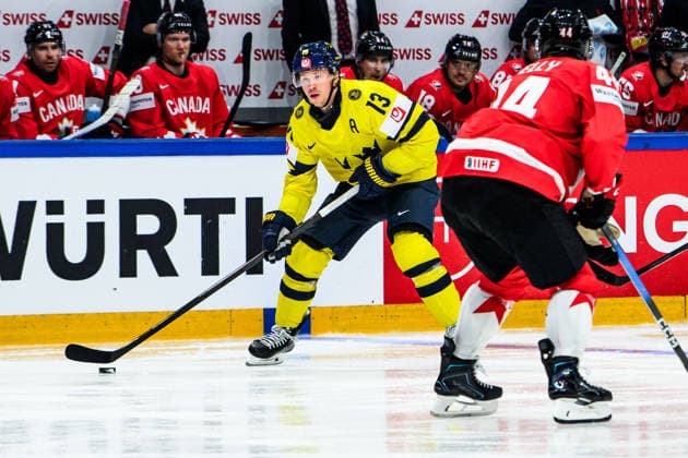 260515 Lucas Raymond of Sweden during the 2026 IIHF Ice Hockey World Championship match between Canada and Sweden on May 15, 2026 in Fribourg Photo Jesper Zerman BILDBYRAN kod JZ JZ0714 ishockey ice hockey ishockey vm 2026 vm 2026 iihf world championship kanada canada sverige sweden canada kanada bbeng bbauto  Copyright: JESPERxZERMAN BB260515JZ052