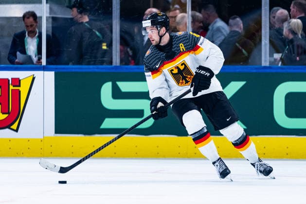 ZURICH, SWITZERLAND - MAY 15: Kai Wissmann (Germany, 6) during build-up play during the Preliminary Round - Group A Match 1 between Finland and Germany at the IIHF Ice hockey, Eishockey World Championship, WM, Weltmeisterschaft 2026, Swiss Life Arena on May 15, 2026 in Zurich, Switzerland. Zurich Switzerland Copyright: xTimoxSteinx