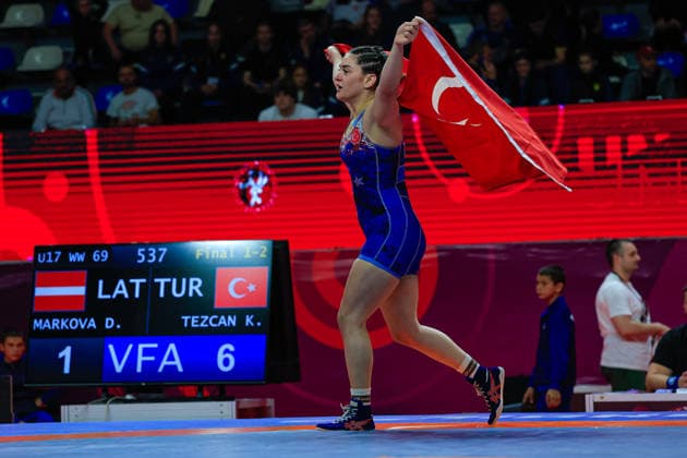 U17 Wrestling European Championships 69kg WW Kiymet Rumeysa Tezcan TUR Samokov Arena Samokov Bulgaria Copyright: xKostadinxAndonov xUnitedxWorldxWrestlingx Kostadin Andonov United World Wrestling