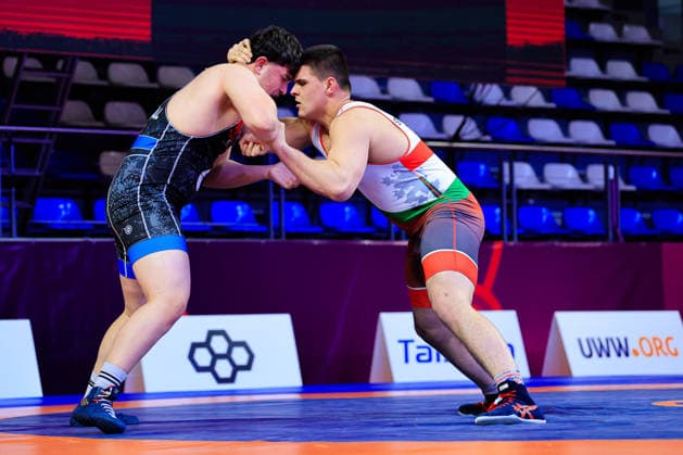 U17 Wrestling European Championships 110kg FS Stefan Rachev Stefanov BUL df Abdurrahman Muhammed Baysal TUR Copyright: xKostadinxAndonov xUnitedxWorldxWrestlingx Kostadin Andonov United World Wrestling