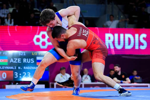 U17 Wrestling European Championships 80kg FS Nihad Suleymanli AZE df Radzhab Radzhabov RUS Copyright: xKostadinxAndonov xUnitedxWorldxWrestlingx Kostadin Andonov United World Wrestling