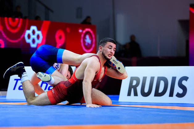 U17 Wrestling European Championships 80kg FS Nihad Suleymanli AZE df Radzhab Radzhabov RUS Copyright: xKostadinxAndonov xUnitedxWorldxWrestlingx Kostadin Andonov United World Wrestling