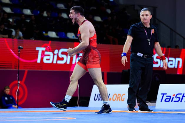 U17 Wrestling European Championships 80kg FS Nihad Suleymanli AZE Copyright: xKostadinxAndonov xUnitedxWorldxWrestlingx Kostadin Andonov United World Wrestling
