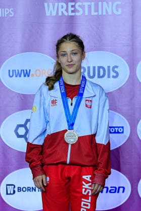 U17 Wrestling European Championships Podium 46kg WW Silver Julia Palka POL Samokov Arena Samokov Bulgaria Copyright: xKostadinxAndonov xUnitedxWorldxWrestlingx Kostadin Andonov United World Wrestling