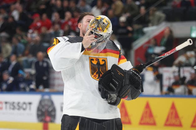 World Championship 2026 GER FIN Goalkeeper Philipp Grubauer GER 15 05 2026 Swiss Life Arena Zuerich , SWITZERLAND, Men IIHF World Championship Zurich 2026 Group A Germany Finland Goalkeeper Philipp Grubauer GER