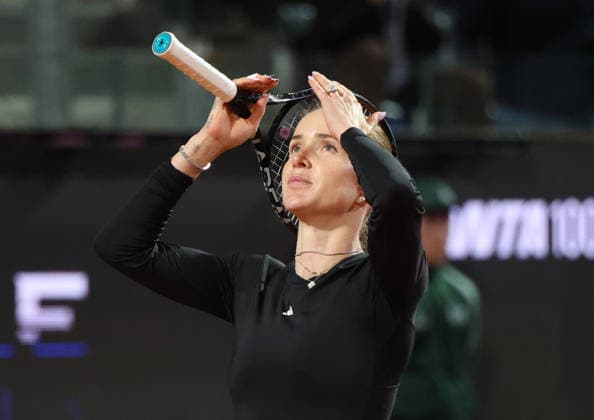 May 15, 2026, Rome, Lazio, Italy: ELINA SVITOLINA of Ukraine after the match against I. Swiatek of Poland in the semifinals of tennis tournament WTA, Tennis Damen 1000 Internazionali BNL DÃ¢â‚¬â ¢Italia, Rome, Italy. Svitolina won 6:4, 2:6, 6:2. Tennis 2026, WTA Italian Open: Elina Svitolina 6:4, 2:6, 6:2  - ZUMAc278 20260515_zsp_c278_050 Copyright: xMarcinxCholewinskix