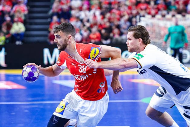 15 05 2026, xIAJx, handball, international match, test match, Denmark Germany, Royal Arena Copenhagen Mads Hoxer Denmark 38 Johannes Golla Germany 4 Denmark