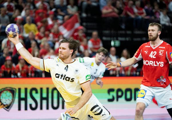 Men s Handball Denmark Germany Germany s Johannes Golla and Denmark s Thomas Sommer Arnoldsen The Danish handball men face Germany in a test match in Copenhagen on Friday, May 15, 2026 Photo Claus Bech Ritzau Scanpix , Copenhagen Denmark  Copyright: fotograf@clausbech.dk ClausxBechx spdk20260515-201827-L