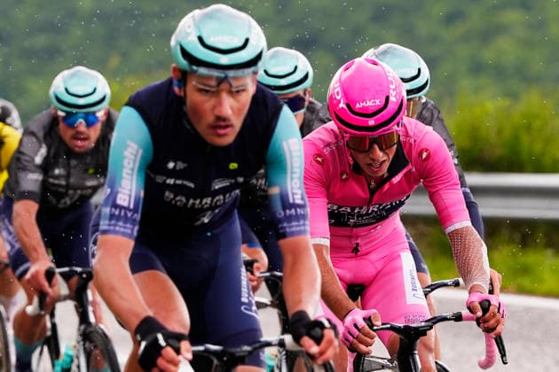 Portugal™s Afonso Oliveira Eulalio of Bahrain Victorious during Stage 7 of the Giro d™Italia, from Formia to Blockhaus, Italy, Friday, May 15, 2026.  Copyright: xFabioxFerrari LaPressex