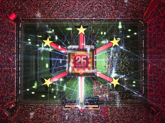 Galatasaray celebrates Turkish Super Lig title in Istanbul ISTANBUL, TURKIYE - MAY 15: An aerial view of the RAMS Park Stadium, where fans, players and technical staff of the Galatasaray football team celebrate winning the 2025-2026 Turkish Super Lig season in Istanbul, Turkiye on May 15, 2026. Muhammed Enes Yildirim Anadolu Istanbul Turkey. Editorial use only. Please get in touch for any other usage.  Copyright: x2026xAnadoluxMuhammedxEnesxYildirimx