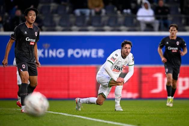 OH Leuven v Royal Antwerp FC - Jupiler Pro League Europe Play-Off LEUVEN, BELGIUM - MAY 15 : Vaesen Kyan forward of OH Leuven during the Jupiler Pro League Europe Play-Off match between OH Leuven and Royal Antwerp FC on May 15, 2026 in Leuven, Belgium, 15 05 2026 Leuven Belgium  Copyright: xTomasxSiskx