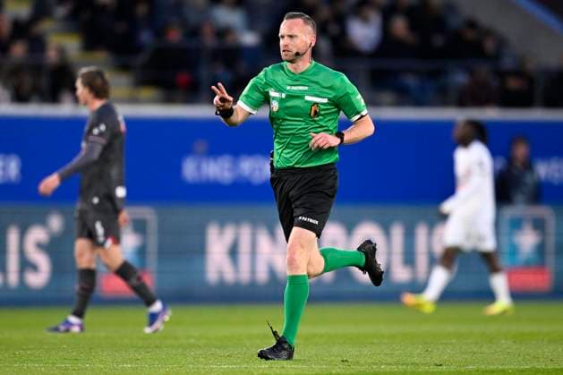 OH Leuven v Royal Antwerp FC - Jupiler Pro League Europe Play-Off LEUVEN, BELGIUM - MAY 15 : Referee Lettelier Antony during the Jupiler Pro League Europe Play-Off match between OH Leuven and Royal Antwerp FC on May 15, 2026 in Leuven, Belgium, 15 05 2026 Leuven Belgium  Copyright: xTomasxSiskx