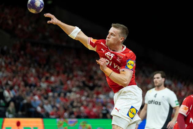 Men s Handball Denmark Germany Denmark s Frederik Bjerre The Danish men s handball team faces Germany in a test match in Copenhagen on Friday, May 15, 2026 Photo Claus Bech Ritzau Scanpix , Copenhagen Denmark  Copyright: fotograf@clausbech.dk ClausxBechx spdk20260515-211504-L