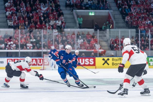 15 05 2026, Zurich, Swiss Life Arena, Ice Hockey World Championships USA Switzerland, 82 Danny Nelson United States Zurich Swiss Life Arena Zurich Switzerland Copyright: xJustPictures.ch StefanxEmchx jp-de-StEm-DSC0119520260515