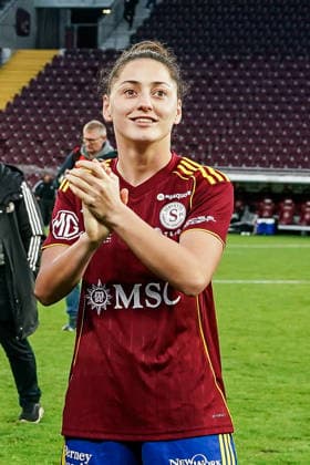 Switzerland AXA Womens Super League 2025 26, Servette FC Chenois Feminin vs FC Zurich Stade de Geneve, Carouge Lumbardha Misini of Servette FC Chenois Feminin Copyright: xDanielaxPorcellix