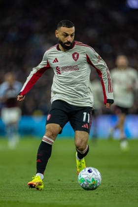 Football - FA Premier League - Aston Villa FC v Liverpool FC BIRMINGHAM, ENGLAND - Friday, May 15, 2026: Liverpool s Mohamed Salah in his final away game for the club during the FA Premier League match between Aston Villa FC and Liverpool FC at Villa Park. (Photo by David Rawcliffe Propaganda) BIRMINGHAM Villa Park WEST MIDLANDS ENGLAND  Copyright: xDavidxRawcliffex P2026-05-15-Aston Villa_Liverpool-93