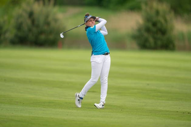 Amundi German Masters - Seond Round Amaia Latorre of Spain plays from the fairway on the 18th hole during the second round of the Amundi German Masters at Green Eagle Golf Courses in Hamburg, Germany, on May 15, 2026. Hamburg Germany  Copyright: xAndyxAstfalckx originalFilename:astfalck-amundige260515_npA6n.jpg
