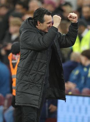 Aston Villa manager Unai Emery celebrates at full time Aston Villa v Liverpool, Premier League, Football, Villa Park, Birmingham, UK - 15 May 2026Birmingham Villa Park United Kingdom EDITORIAL USE ONLY No use with unauthorised audio, video, data, fixture lists, club league logos or live services. Online in-match use limited to 120 images, no video emulation. No use in betting, games or single club league player publications. Copyright: xKieranxMcManus Shutterstockx 16876814bh