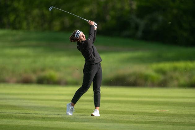 Amundi German Masters - Seond Round Emma Spitz of Austria plays from the fairway on the 18th hole during the second round of the Amundi German Masters at Green Eagle Golf Courses in Hamburg, Germany, on May 15, 2026. Hamburg Germany  Copyright: xAndyxAstfalckx originalFilename:astfalck-amundige260515_npvPw.jpg