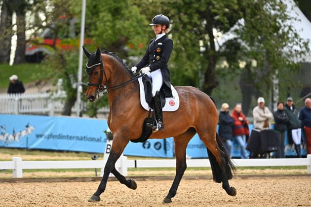 Jessica VON BREDOW WERNDL on Times Kismet, Action,Dressage,Dressage Horse International 2026 on 15 05 2026 in Munich Riem,Olympia Equestrian Center Â
