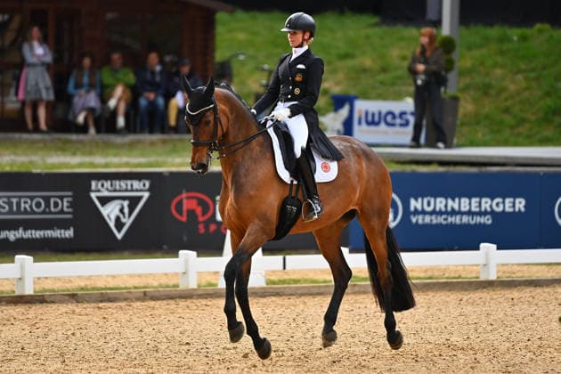 Jessica VON BREDOW WERNDL on Times Kismet, Action,Dressage,Dressage Horse International 2026 on 15 05 2026 in Munich Riem,Olympia Equestrian Center Â