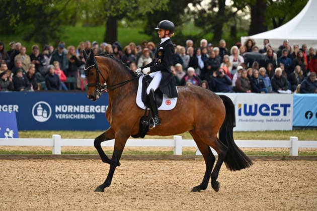Jessica VON BREDOW WERNDL on Times Kismet, Action,Dressage,Dressage Horse International 2026 on 15 05 2026 in Munich Riem,Olympia Equestrian Center Â