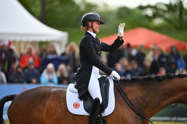 Jessica VON BREDOW WERNDL on Times Kismet, Action,Dressage,Dressage Horse International 2026 on 15 05 2026 in Munich Riem,Olympia Equestrian Center Â