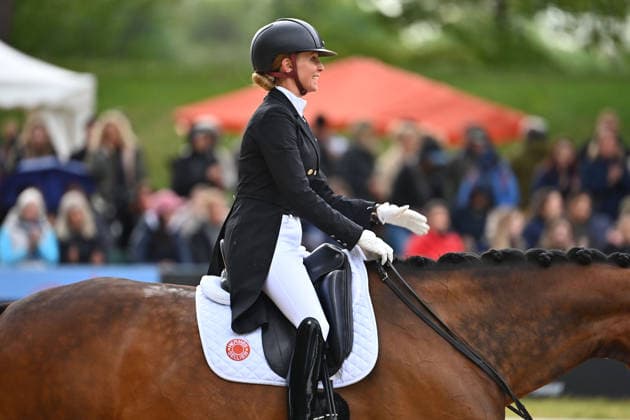 Jessica VON BREDOW WERNDL on Times Kismet, Action,Dressage,Dressage Horse International 2026 on 15 05 2026 in Munich Riem,Olympia Equestrian Center Â