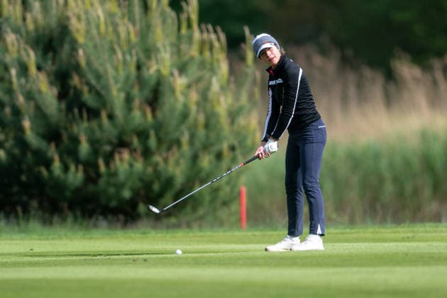 Amundi German Masters - Seond Round Lucia Fohrmann of Germany plays from the fairway on the 18th hole during the second round of the Amundi German Masters at Green Eagle Golf Courses in Hamburg, Germany, on May 15, 2026. Hamburg Germany  Copyright: xAndyxAstfalckx originalFilename:astfalck-amundige260515_np11x.jpg