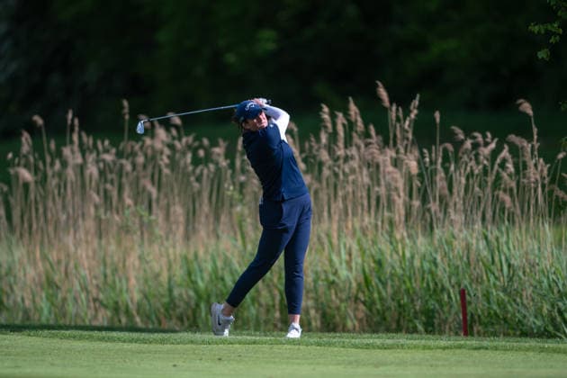Amundi German Masters - Seond Round Lorna Mcclymont of Scotland plays from the fairway on the 18th hole during the second round of the Amundi German Masters at Green Eagle Golf Courses in Hamburg, Germany, on May 15, 2026. Hamburg Germany  Copyright: xAndyxAstfalckx originalFilename:astfalck-amundige260515_np7tZ.jpg