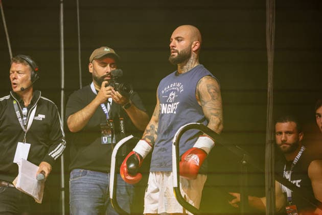 Edmon Ringlife running in Edmon RInglife Avagyan vs Patrick Fiala at the Ringside Series 2026 Night of Heavyweights on 15 05 26 at SAP Arena, Mannheim xamx Photo Alfio Marino Copyright: