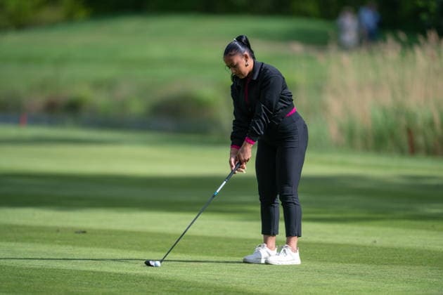 Amundi German Masters - Seond Round Vanessa Bouvet of France plays from the fairway on the 18th hole during the second round of the Amundi German Masters at Green Eagle Golf Courses in Hamburg, Germany, on May 15, 2026. Hamburg Germany  Copyright: xAndyxAstfalckx originalFilename:astfalck-amundige260515_npvbm.jpg