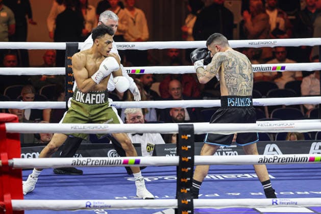 Alexander Okafor vs Elija Ülküseven at Ringside Series 2026 Night of Heavyweights on 15 05 26 at SAP Arena, Mannheim xamx Photo Alfio Marino Copyright: