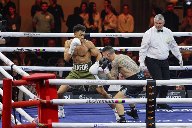 Alexander Okafor vs Elija Ülküseven at Ringside Series 2026 Night of Heavyweights on 15 05 26 at SAP Arena, Mannheim xamx Photo Alfio Marino Copyright: