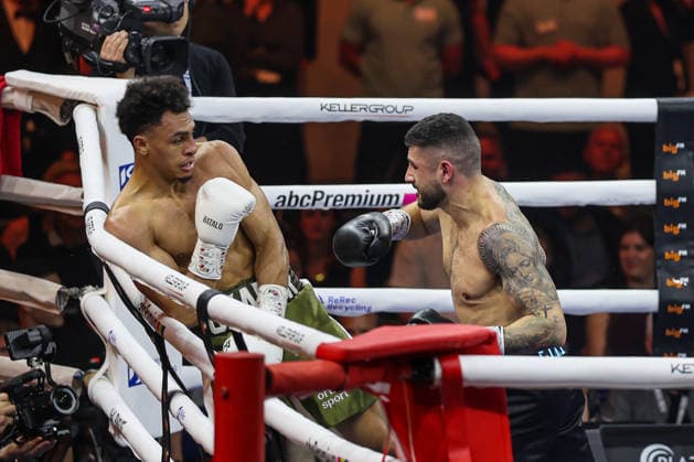 Alexander Okafor vs Elija Ülküseven at Ringside Series 2026 Night of Heavyweights on 15 05 26 at SAP Arena, Mannheim xamx Photo Alfio Marino Copyright:
