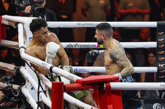 Alexander Okafor vs Elija Ülküseven at Ringside Series 2026 Night of Heavyweights on 15 05 26 at SAP Arena, Mannheim xamx Photo Alfio Marino Copyright:
