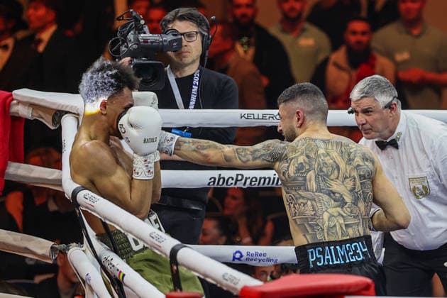 Alexander Okafor vs Elija Ülküseven at Ringside Series 2026 Night of Heavyweights on 15 05 26 at SAP Arena, Mannheim xamx Photo Alfio Marino Copyright: