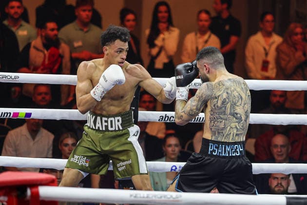 Alexander Okafor vs Elija Ülküseven at Ringside Series 2026 Night of Heavyweights on 15 05 26 at SAP Arena, Mannheim xamx Photo Alfio Marino Copyright: