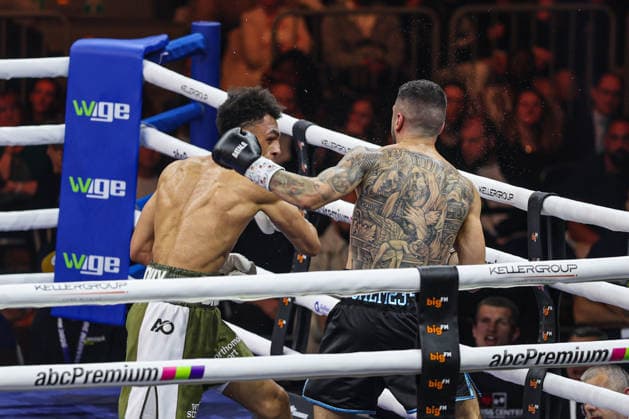 Alexander Okafor vs Elija Ülküseven at Ringside Series 2026 Night of Heavyweights on 15 05 26 at SAP Arena, Mannheim xamx Photo Alfio Marino Copyright: